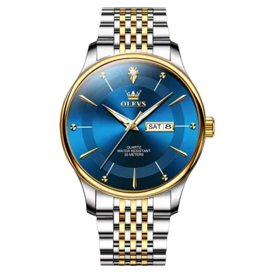 OLEVS 9908 Men's Watches Simplicity Dual Calendar Waterproof Men's Wristwatch Top Brand Luxury Original Quartz Watch for Men New